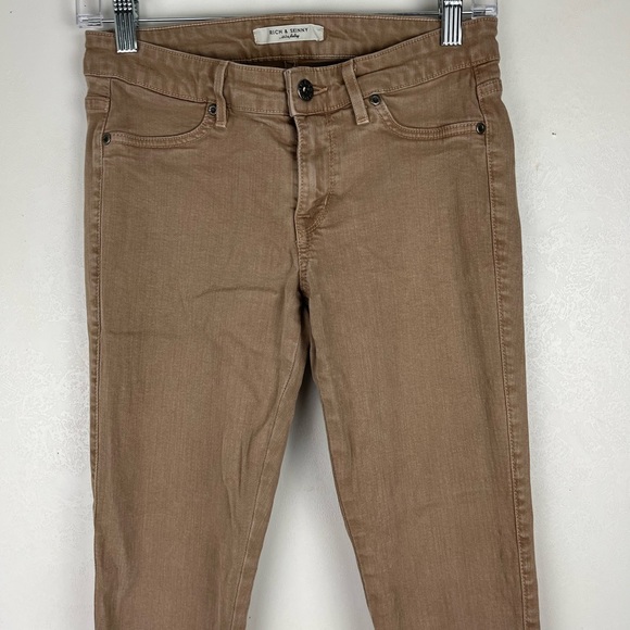 Rich & Skinny Brown Skinny Leg Jeans Jeggings Mid Rise Ankle Length Size 28 - Picture 2 of 11